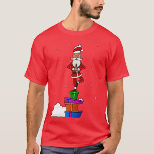 Santa Meditating One Leg T-Shirt