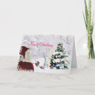 Santa Meets Jesus Holiday Card