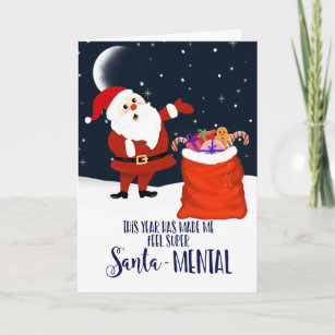 santa-mental funny joke card