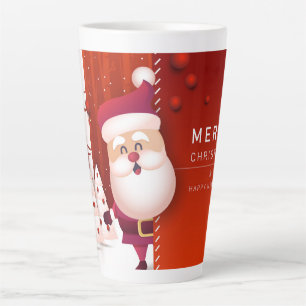 Santa Merry Christmas and Happy New Year Latte Mug