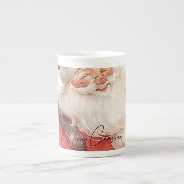 Santa Merry Christmas  Bone China Mug (Front)