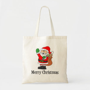 Santa Merry Christmas Cute Cartoon Tote Bag