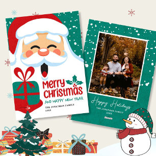 Santa Merry Christmas Gift Holiday Cards