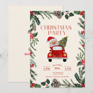 Santa Merry Christmas Party  Invitation