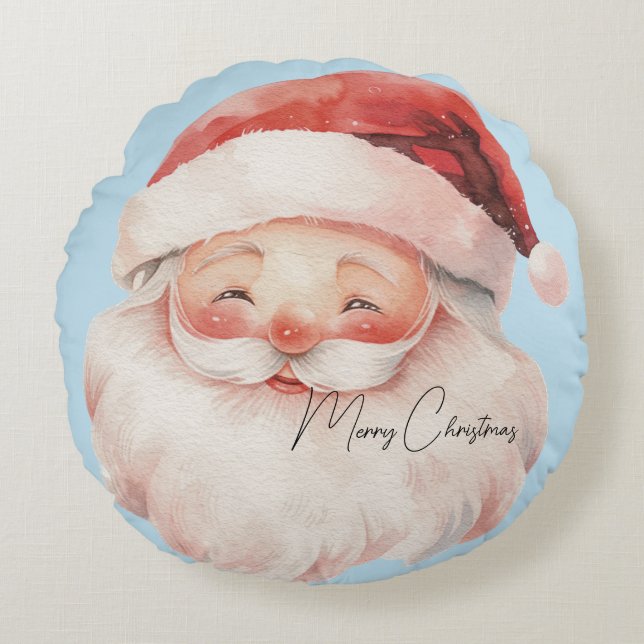 Santa Merry Christmas Pillow  (Front)