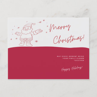 Santa Merry Christmas Postcard