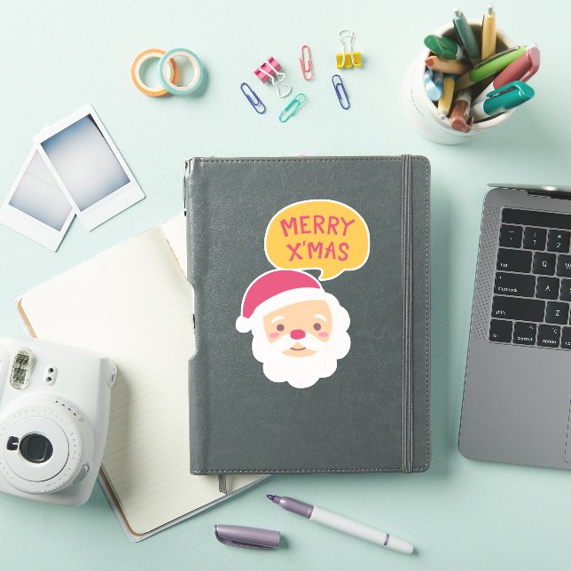Santa Merry Christmas Sticker  (iPad Cover)