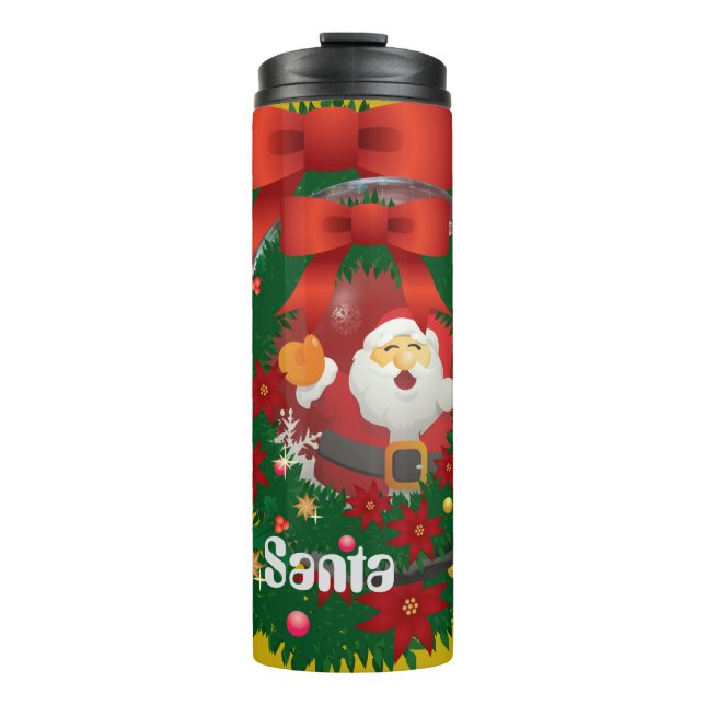 Santa Merry Christmas  Thermal Tumbler (Front)