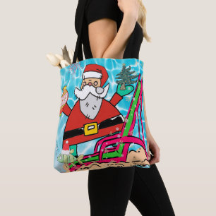 Santa Merry Christmas Women's Tote Bags