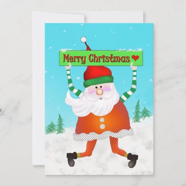 Santa merry  holiday card (Front)