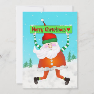 Santa merry holiday card