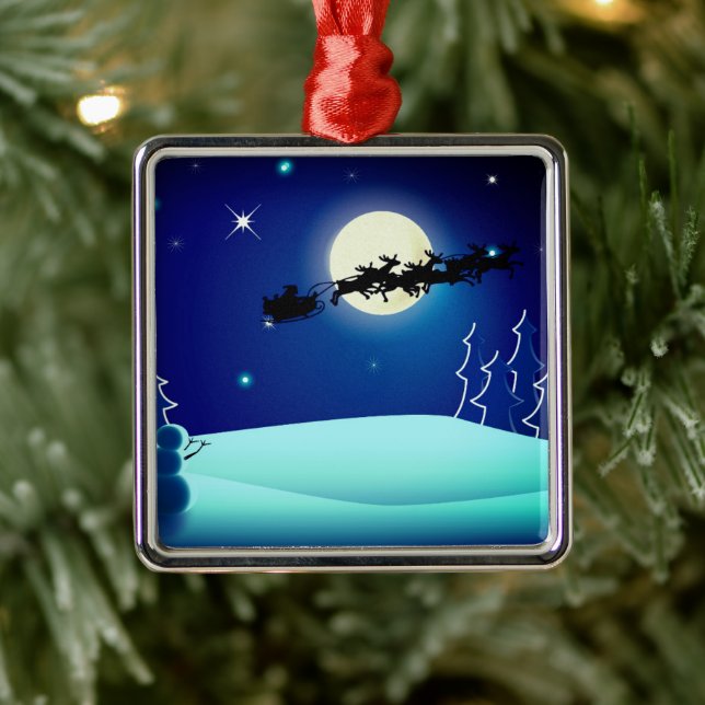 Santa Metal Tree Decoration (Tree)