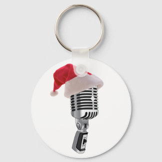santa microphone key ring