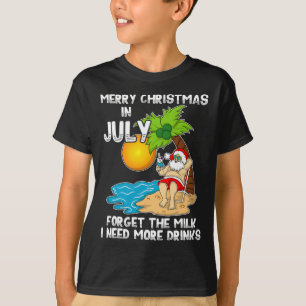 Santa Mid Year Xmas Party Summer Beach - Christmas T-Shirt