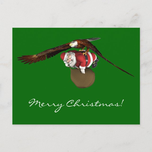 Santa Might Come A Bit Later Holiday Postcard (Front)