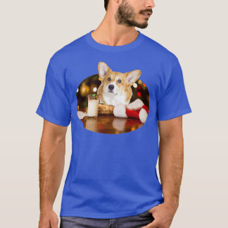 Santa Milk N Cookies Dog Corgi1218 T-Shirt