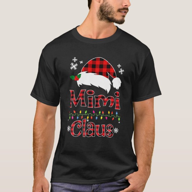 Santa Mimi Claus Christmas Matching Family T-Shirt (Front)
