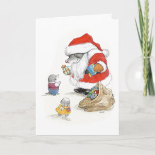 Santa Mole gives gifts card