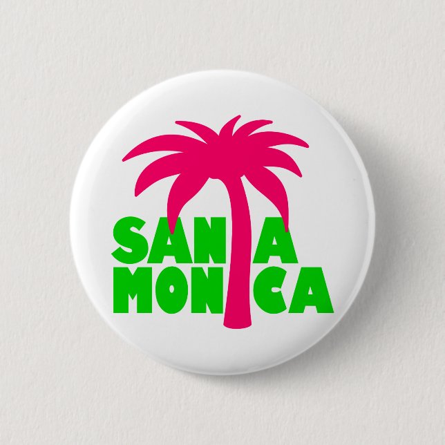 Santa Monica 6 Cm Round Badge (Front)