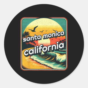 Santa Monica _7 Classic Round Sticker