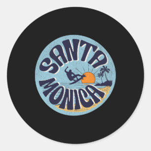 Santa Monica _8 Classic Round Sticker
