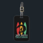 Santa Monica Beach California Retro Surfing Luggage Tag<br><div class="desc">Vintage retro surfboard design for surfers who love surfing and riding the ocean waves. Cool summer holiday, spring break merchandise for those who enjoy hot sun, tropical weather, sunbathing under the palm tree. Grunge and distressed design to wear while enjoying the beach party and singing around the bonfire. Great souvenir,...</div>
