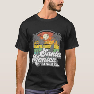 Santa Monica Beach California Surf Surfing 70'S  T-Shirt