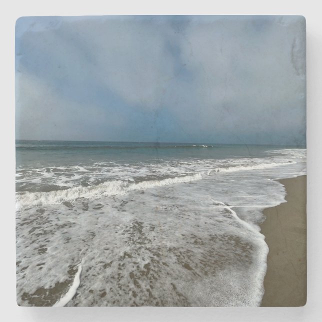 Santa Monica Beach in the fall. Stone Coaster (Front)