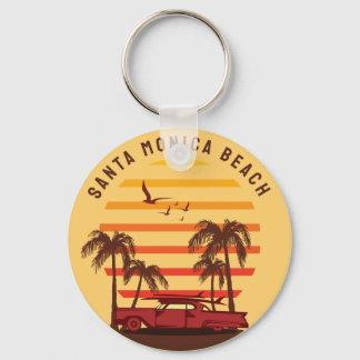 santa monica beach key ring