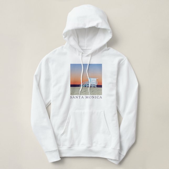 Santa Monica Beach | Los Angeles, California Hoodie (Design Front)