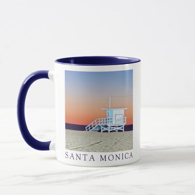 Santa Monica Beach | Los Angeles, California Mug (Left)