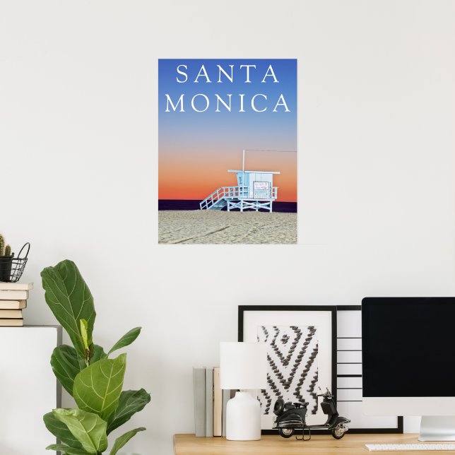 Santa Monica Beach | Los Angeles, California Poster (Home Office)