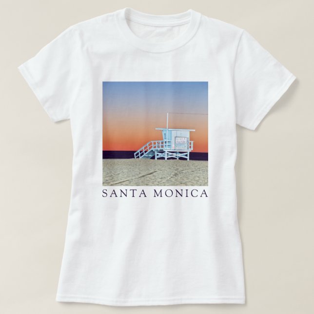 Santa Monica Beach | Los Angeles, California T-Shirt (Design Front)