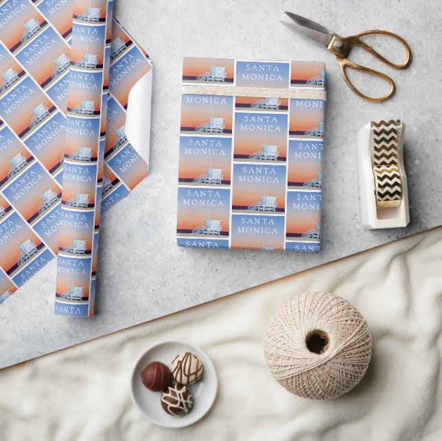 Santa Monica Beach | Los Angeles, California Wrapping Paper (Crafts)