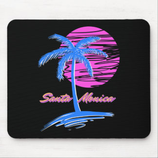 Santa Monica Beach Outrun 80s Aesthetic Vaporwave  Mouse Mat