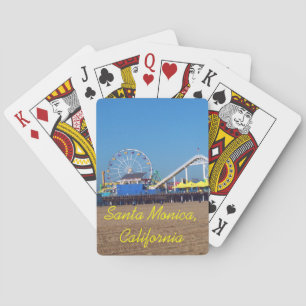 Santa Monica Beach Pier ferris wheel Playing Cards