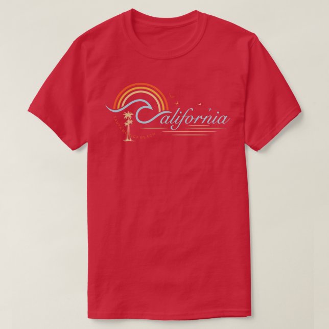 Santa Monica Beach Summer design TShirt (Design Front)