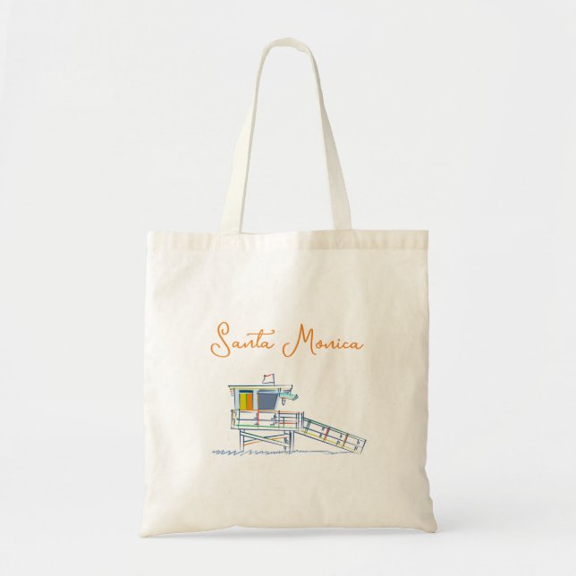 Santa Monica Beach Tote Bag (Front)