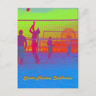 Santa Monica Beach Volleyball Pier Postcard