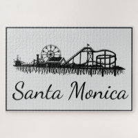 Santa Monica CA California Pier Silhouette Cali