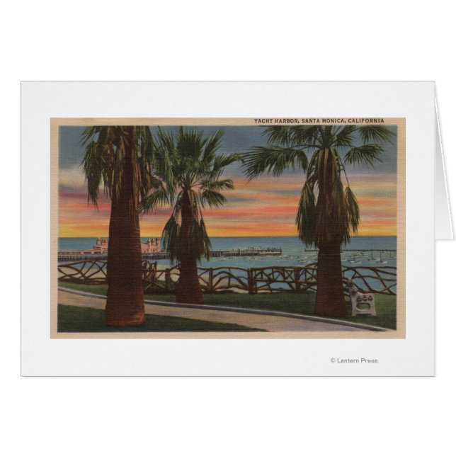 Santa Monica, CA - Yacht Harbour and Sunset View (Front Horizontal)