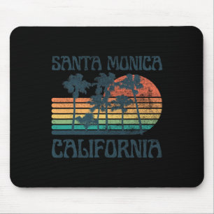 Santa Monica California Beach Summer Vacation Vint Mouse Mat