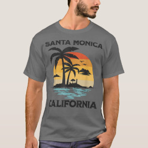 Santa Monica California Beach Surf Summer Vacation T-Shirt