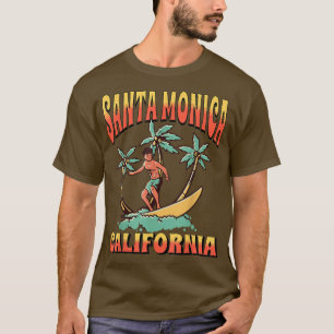 Santa Monica California Beach Surf Summer Vacation T-Shirt