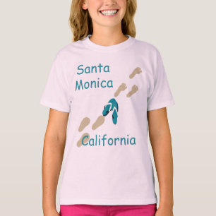 Santa Monica California Flip Flops Girls T T-Shirt