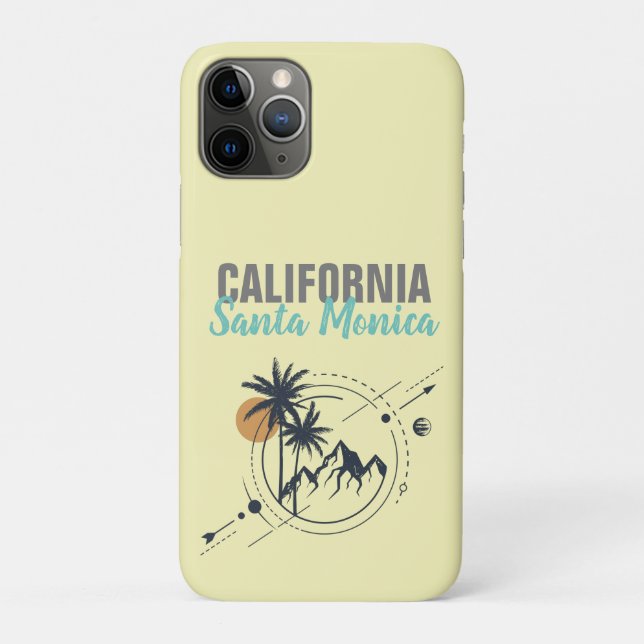 Santa Monica California Geometric Palms  Case-Mate iPhone Case (Back)
