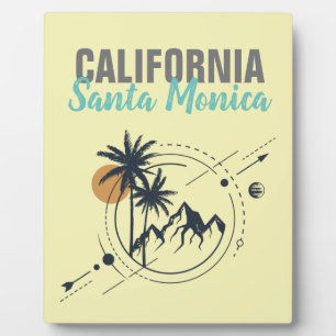 Santa Monica California Geometric Palms Plaque