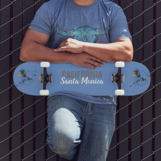 Santa Monica California Geometric Palms   Skateboard (Outdoor 3)