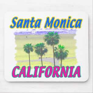Santa Monica California Palm & Beach Mouthpads Mouse Mat