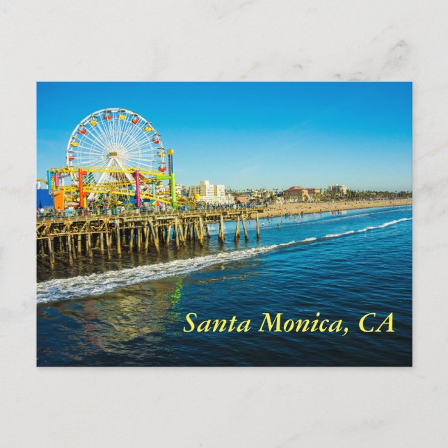 Santa Monica California Postcard (Front)